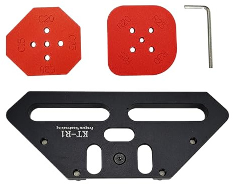 Gabarit de Coin pour Défonceuse,Jig D'Arrondi D'Angle Pour Défonceuse | Pochoir Guide de Coupe d'Arc Léger Outils Manuels pour les et les Projets de Menuiserie incluant les Bords de Meuble Tables et