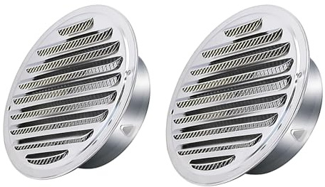 ZMTGLTG 304 Stainless Steel Hood, Flat-top windscreen, wear-Resistant and rain-Resistant Exterior Wall Vent(100mm)
