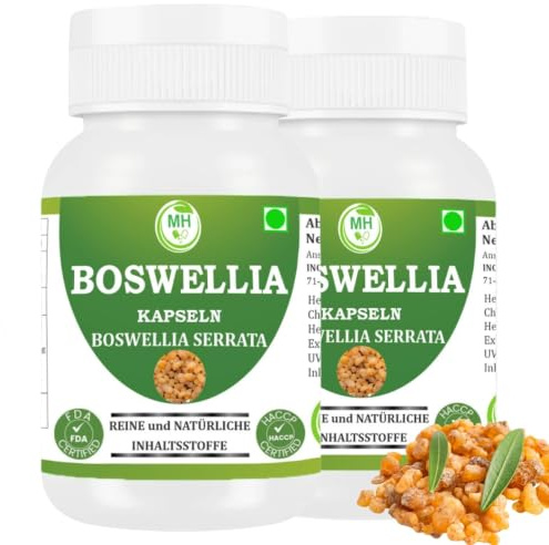 Morsan Healthcare Boswellia Kapseln 500mg – Weihrauch Extrakt (Boswellia serrata) | Pflanzliche Nahrungsergänzung | Vegan & Natürlich | Premium Qualität | Packung mit 2 (2er-Pack)