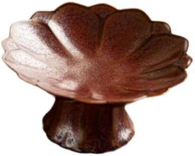 DimyFew Frutero de Cerámica Bol Pequeño Decorativo Bandeja de Pie para Frutas Y Dulces Centro de Mesa Adecuado para Sala Hogar Comedor, Rojo, Individual
