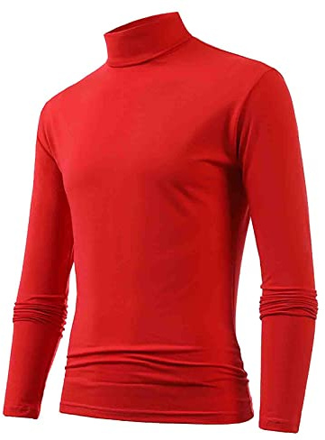 Maglia Termica Uomo Invernale Calda con Collo Alto Fashion, Base Monocolore Minimalista, Pullover a Maniche Lunghe e Versioni Corte, Ideale Come Strato Intimo
