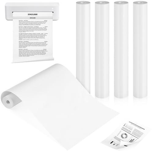 5 Rotoli Carta Termica A4, Carta per Stampante Termica, Carta Termica A4 per Stampante, 210 Mm X 7 M, Senza Bpa, Asciugatura Rapida per Stampanti Portatili, Stampa di Foto, Appunti, Etichette