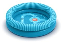 Quut - Dippy - Piscine Gonflable en PVC Premium (0,25 mm) – Ludique et Design dès 1 an – Bébé – 80 cm de diamètre (Route Océan)