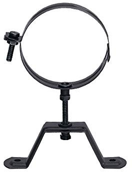 Morsetto da parete regolabile smaltato nero 850°C - Ø80mm per guida fumi di stufe e caminetti a pellet