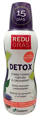 DEITERS - Redugras Detox 540 ml, Complemento Alimenticio, Depurativo el Organismo y Elimina Toxinas, con Vitamina B6, B12 y Cola de Caballo, Efecto Drenante y Antioxidante, Reduce Cansancio