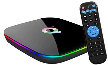 Q Plus Android 10.0 TV Box 4 Go RAM/32 Go ROM H616 Quad-Core avec support 2,4 GHz WiFi 6K HDMI DLNA 3D Smart