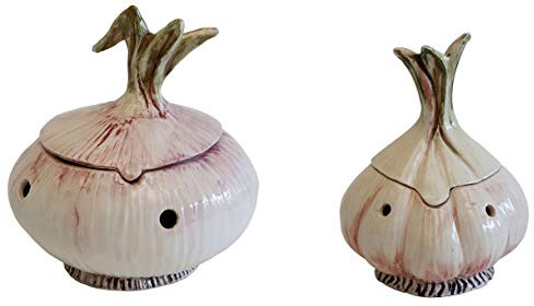 CREAFLOR HOME Zwiebeltopf in Zwiebelform + Knoblauchtopf H. 22cm