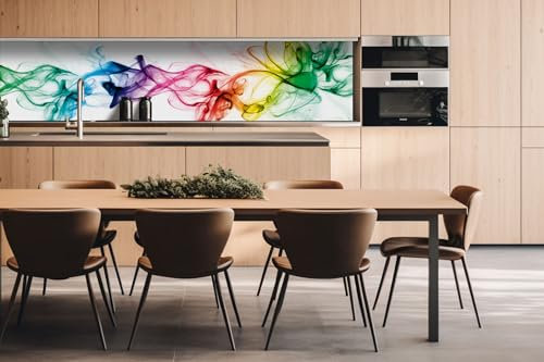 Dimex Küchenrückwand Verbundplatte Rauch 260 x 60 cm | Spritzschutz Küche für Herd Spüle | Premium Qualität, Alu Dibond, Stärke 3 mm - Made in EU | Inklusive Kleber