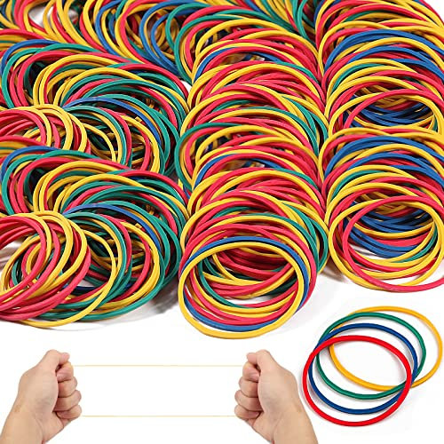 1300 Piezas Gomas Elasticas Colores, 450g Gomas para Carpetas, Gomas Elásticas Finas, para La Oficina Material Escolar para Hogar Gomas Artesaní Industrial DIY (38 * 1.4mm)