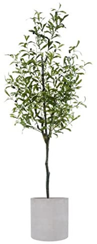 Künstliche Pflanze Kunstbaum Künstlicher Baum Künstlicher Olivenbaum-Pflanzensimulationsbaum Mit Rundem Becken Grünpflanzen Gefälschter Baum Für Innen- Oder Außendekorationen Künstliche Pflanzen Kunst