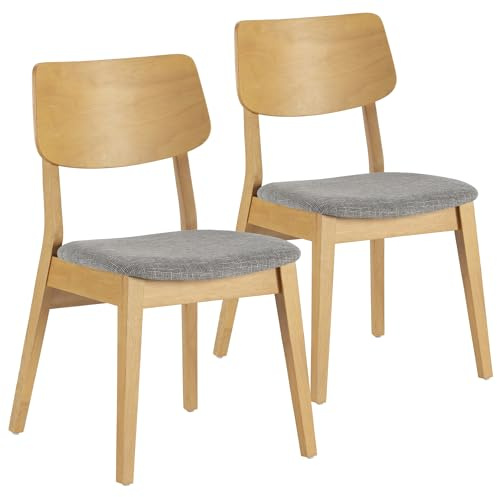 HOMN LIVING Pack 2 Sedie Susi Colore Rovere, Legno massello, 49 cm (Larghezza) 52 cm (profondità) 82 cm (Altezza)