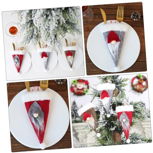 OKUMEYR 6stücke Geschirrhülle Aus Vliesstoffmaterial Weihnachtsgeschirrhülle Besteck Abdeckung Sauber Und Dekorativ