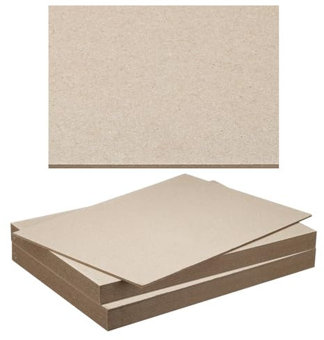 PATIKIL 12x8x0.1 Chipboard Sheets, 20Pcs Thick Book Board Binders Board Sturdy Bookbinding Supplies for Book Binding Cover, Gray
