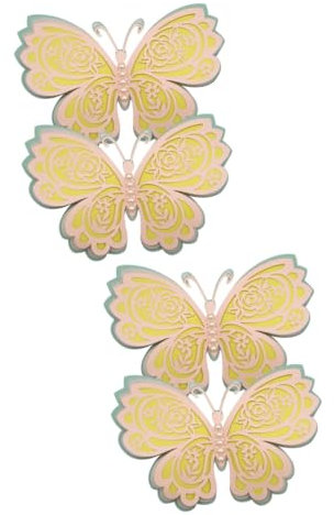 VICASKY 4stücke Butterflies Wandaufkleber Mit Perlen Dekorative Wandtattoos Für Wohnräume Hochzeiten Und Schmetterlings Wanddekoration Bunten Farben