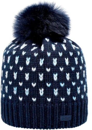 CMP dam Beret Berretto Lavorato A Maglia Con Pom Pom Da Donna