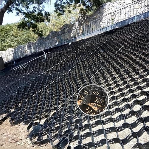 Robuster Kies-Stabilisator, 5,1 cm, Geozellen, zelluläres Begrenzungssystem, Bodengitter für durchlässige Stabilisierung, verschiedene Größen erhältlich, ideal für Einfahrten und Wege (Größe