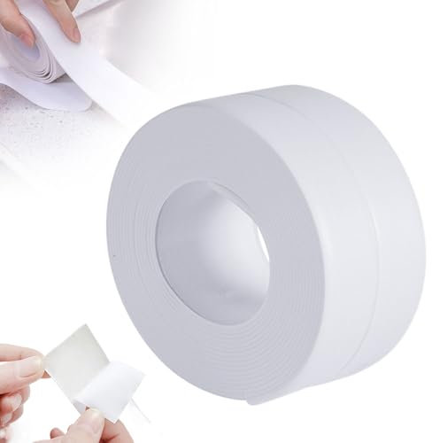 Matame Dichtungsband Selbstklebend, Fugendichtungsband, Dichtungsband Dusche, PVC Dichtungsstreifen Wasserdicht Klebeband, Dichtungsband für Küche,Badezimmer, Toilette, Wandecke 38 mm x 330cm (1PCS)