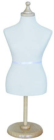 XINYUNFEI Schneiderpuppe Verstellbar 1: 2 Skala Kleiner Dressmacher Dummy Weiblich, Maßgeschneider Mannikine Mini Puppe Kleidform Anzeige Puppenhauszubehör Dekoration(Natural)