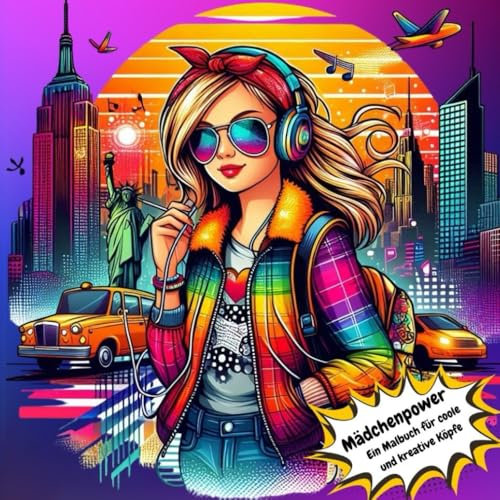 „Girl Power: Kreative Abenteuer“ - Malbuch mit coolen Mädchen Motiven (Mädchen Malbücher für kreative Künstler, Band 2)