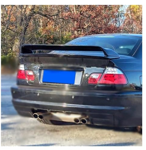 Heckflügel Für 3er E46 Heckspoiler 1998-2006 ABS Schwarz Spoiler Limousine Carbon Fiber Heckflügel Auto Heckspoilerflügel Heckstoßstange(Unpainted Primer)