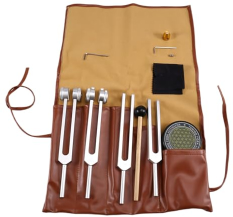 Ujjdwiurgh Stimmgabel für Heilung (128 Hz, 136,1 Hz, 256 Hz, 384 Hz) und Aktivator für Heilung, Klangtherapie und Körperpflege