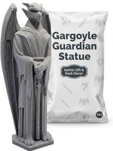 Gargoyle Guardian Statue – Gothic Medieval-Style Fantasy Figurine for Shelf, Altar, or Desk Display – 3D Printed in Canada