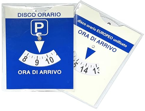 Alplast Disco Orario Auto Europeo con Custodia in PVC 11,5 x 14,5 cm
