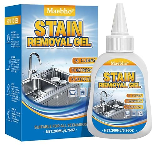 Maebho Cleaning Remover Gel,Powerful Home Stain Cleaner Gel, Suitable for Front Loader Washing Machine Seal, Bathroom Grout, Shower, Caulk,Kitchen Tile Gaps (6.76 oz)