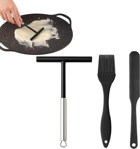 ZVBRSKM Crepes Verteiler, 3 Stück Crepes Wender, Crepe Verteiler Ideal Für Crepe Und Pfannkuchen, Langlebig Und Einfach Zu Reinigen, Praktisches Küchenwerkzeug