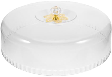 Veemoon Cloche à gâteau Ronde Transparente de 28 cm (11 Pouces) - Couvercle en Plastique Transparent pour pâtisseries, gâteaux, Desserts et Autres Aliments.