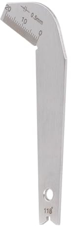 Dioche Coin pour Affûter la Jauge d'affûtage des Forets en Acier Inoxydable 0,5 Mm Outil d'affûtage Précis des Forets à Angle de 118 ° - Jauge de de Précision pour le Travail du Bois et du Métal