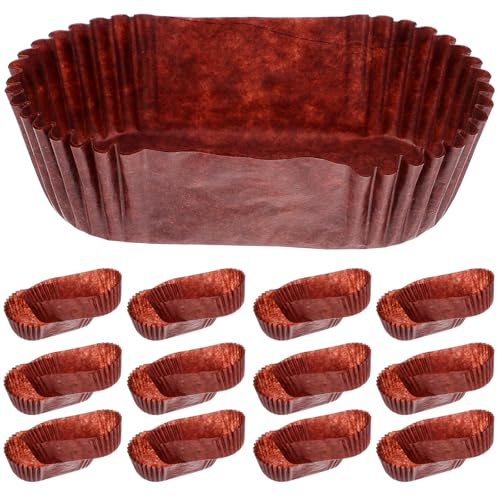 SUPVOX 1000 Pirottini di Carta Ovali per Torte Antigrasso, Bicchieri a Forma di Barca Resistenti al Calore e All’umidità, per Panetterie, Ristoranti e Decorazioni di Dolci