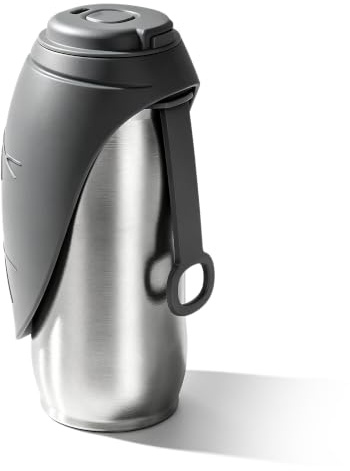 Petace Bouteille d'eau pour Chien, 750 ML en Acier Inoxydable, Etanche et Légère, Bouteille Portable Idéale pour Les Promenades avec des Chiots, Chiens de Taille Moyenne et Grande | Gamelle pliable en silicone en acier inoxydable 304, sans BPA, passe au lave-vaisselle, pour tous les chiens