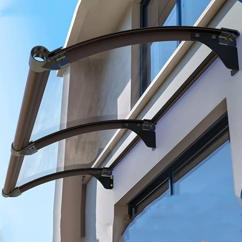 Auvent De Porte D'entrée,Abri Banne Entrée,Abris De Terrasse Contre La Pluie,Auvents Étanches en Alliage D'aluminium,Marquise en Polycarbonate,Anti-Soleil Protection (45x130cm,A)