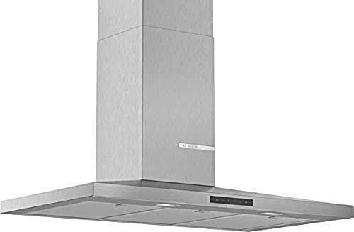 Bosch DWQ96DM50 Hotte murale Slim Pyramide - Série 4 - 4 vitesses d'aspiration dont 1 intensive - 90 cm - Inox