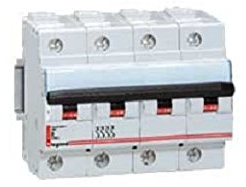 Legrand 006965 - Disjoncteur magnéto-therm DX 6000 - Lexic - 4P 400V 25A 25kA courbe D