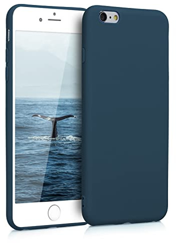 kwmobile Handyhülle für Apple iPhone 6 Plus / 6S Plus Hülle - TPU Case - Kabelloses Laden - Schutzhülle Cover in Marineblau