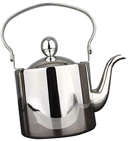 Backbayia Whistling Kettle Coffee Container Stainless Steel Home Cafetiere Utensils (1.5L)