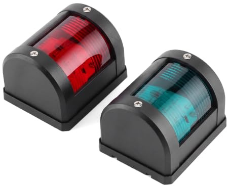 Mutuer LED-Navigationsleuchten, 1 Paar, IP66, rot, grün, LED, Navigationswarnung, für Yacht, Boot, 12 V
