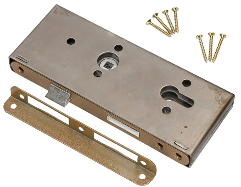 KOTARBAU® Einsteckschloss 72x50mm mit Schlosskasten für Profilzylinder Universal Rechts und Links