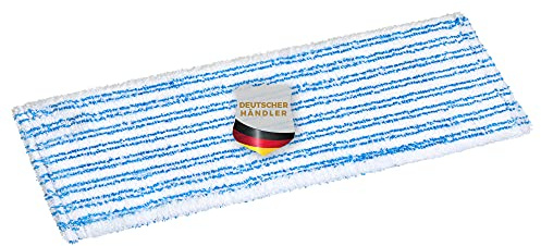 Okaei 1 Stück Wischmopp Bezug (40 cm) - Premium Bodenwischer-Wischbezug aus 100% Microfaser - Bezug Optimal zur Gründlichen Reinigung von Glatten & Leicht Unebenen Böden - Mikrofaser Moppbezug Blau
