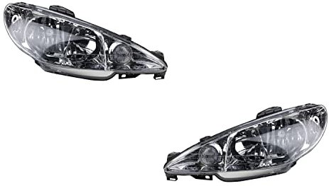 Johns, Juego de faros delanteros para Peugeot 206/CC 09/98 Neuw H7/H7 Set izquierdo y derecho,