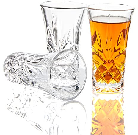 JAIEF, Set di 3 bicchieri Tequila a base pesante,Bicchieri Amaro | Bicchierini Liquore, 6cl (Set di 3)