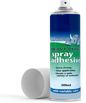 Spray Adhesive Heavy Duty Multipurpose Glue Spray Bonds Multiple Surfaces - Ideal for Foam, Wood, Carpet, Floor, and Fabrics | 500ml