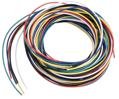 QUARKZMAN Calibro 30 Cavo Collegamento PVC 3,0m/10 Piedi 30AWG Filo Elettrico Flessibile UL1007 Trefoli Rame Stagnato 6 Colori 1,5mm Dia per Collegamenti Interni Aeromodelli
