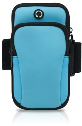 WisePoint Bracciale Smartphone, Panno da Immersione Fascia da Braccio Portacellulare per Uomini e Donne, Fascia Sportiva da Braccio per Corsa, Ciclismo, Alpinismo (blu)