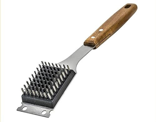 Bbq Grill Brush For Outdoor Grill，Bbq Grill Cleaner, Grill Brush With 15 Inches Stainless Steel And Wooden Handle.