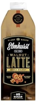Elmhurst 1925 Maple Walnut Latte – Latte végétalien aux noix et au sirop d'érable avec café Cold Brew – Crémeux, noix et polyvalent – 750 ml