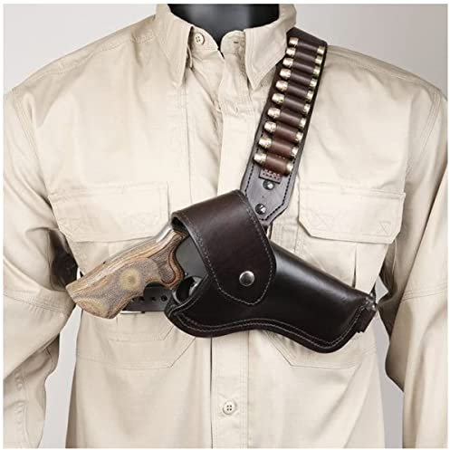 ANSNOW Mittelalterliche Vintage-Pistolenholstertasche, Schulter-Revolverholster Aus Pu-Leder Mit Verstellbarem Riemen, Western-Cowboy-Pistolenholster Für Halloween-Accessoire, Mittelalterlicher Stil