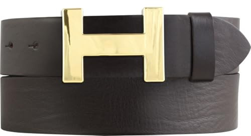 BELTINGER Designer Gürtel HENRY aus Vollrindleder 4 cm | Eleganter Ledergürtel für Damen und Herren 40mm | Gold glänzend
